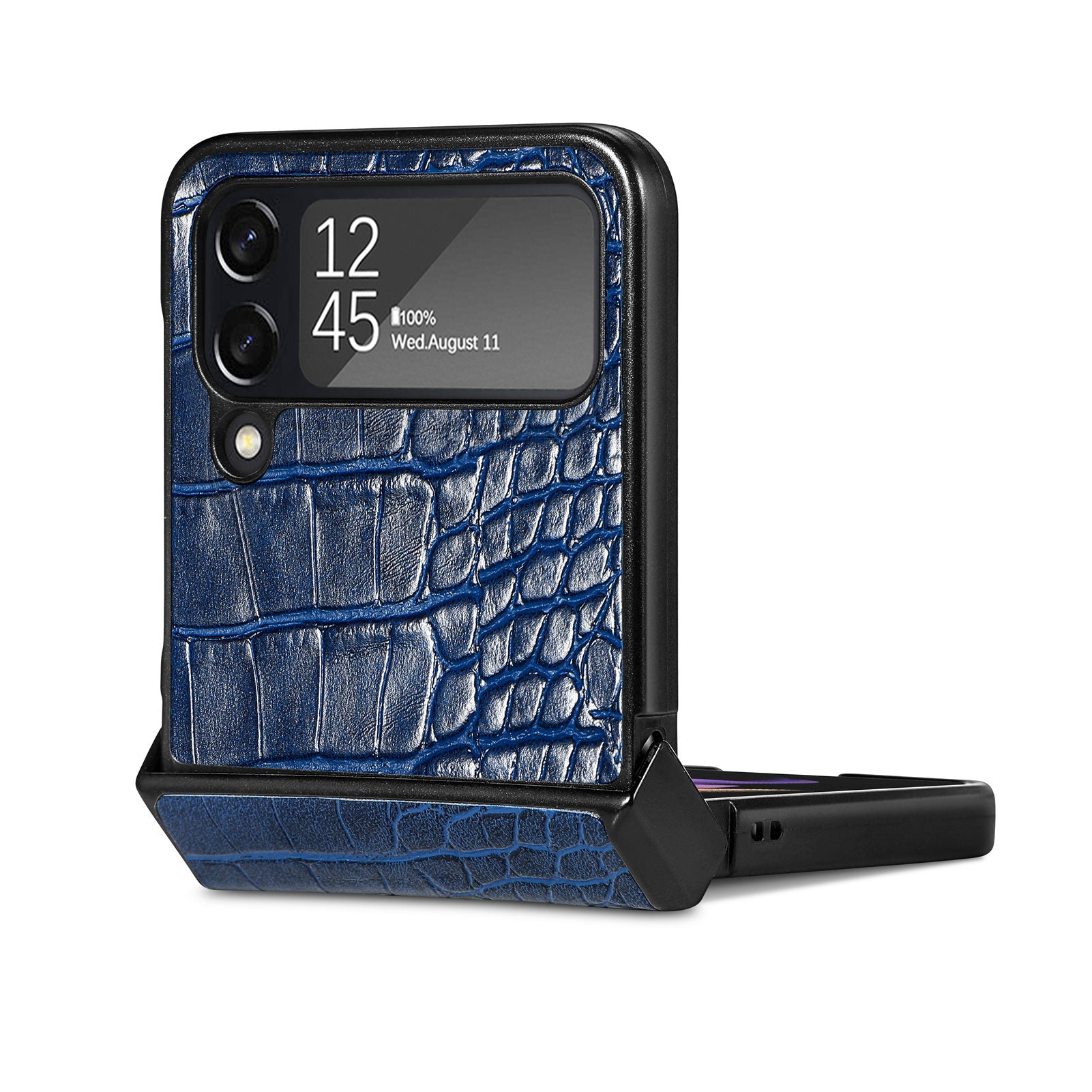 For Samsung Galaxy Z Flip4 5G Crocodile Texture Phone Case PU Leather Hard PC Back Cover For Samsung Galaxy Z Flip4 5G Crocodile Texture Phone Case PU Leather Hard PC Back Cover